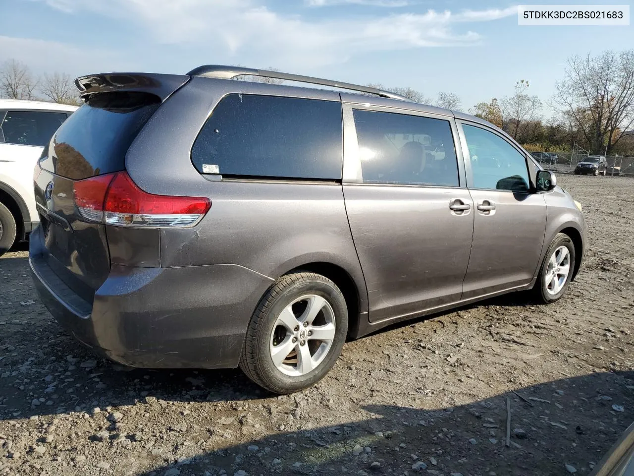 2011 Toyota Sienna Le VIN: 5TDKK3DC2BS021683 Lot: 78460764