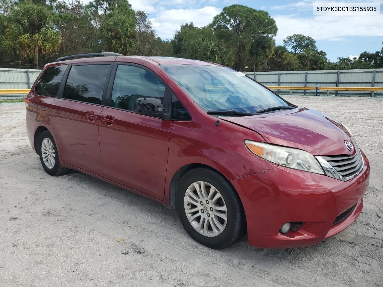 2011 Toyota Sienna Xle VIN: 5TDYK3DC1BS155935 Lot: 78580974