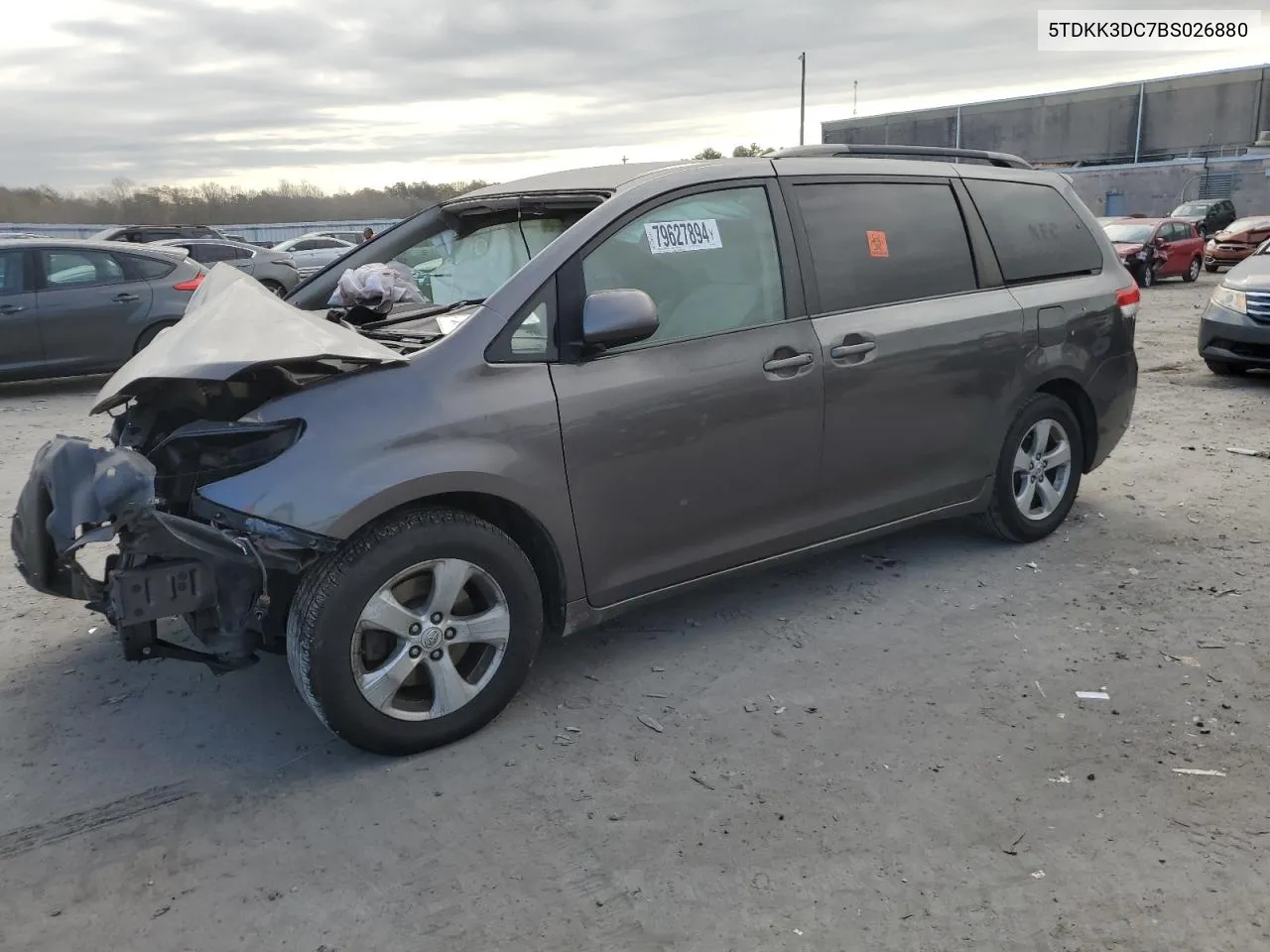 2011 Toyota Sienna Le VIN: 5TDKK3DC7BS026880 Lot: 79627894