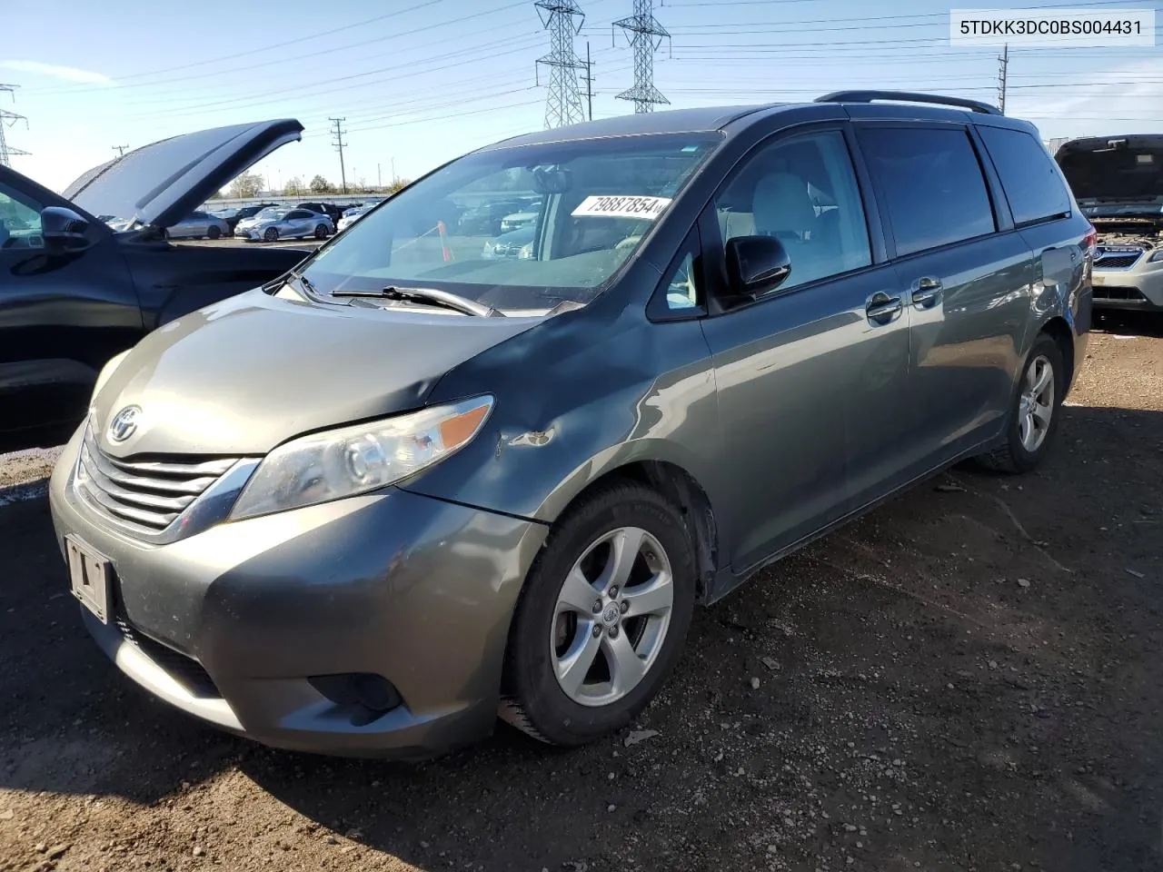 2011 Toyota Sienna Le VIN: 5TDKK3DC0BS004431 Lot: 79887854