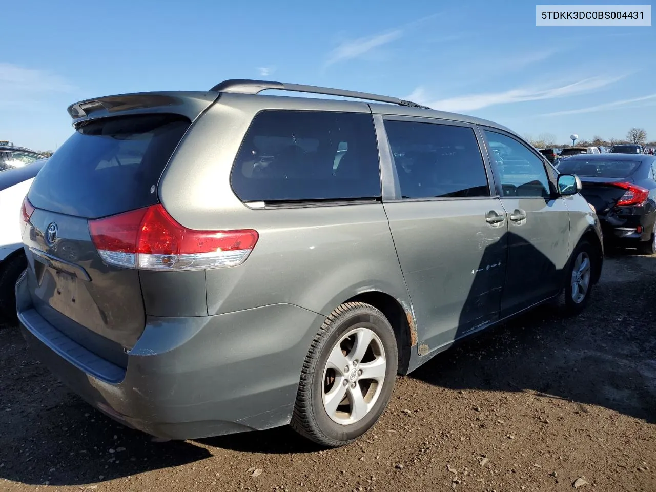 2011 Toyota Sienna Le VIN: 5TDKK3DC0BS004431 Lot: 79887854