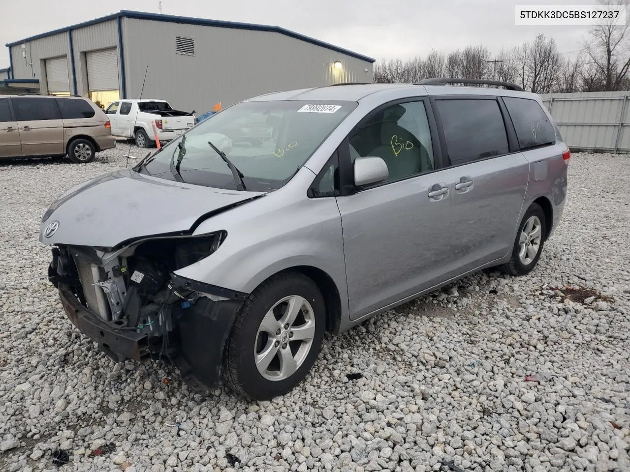 2011 Toyota Sienna Le VIN: 5TDKK3DC5BS127237 Lot: 79992074