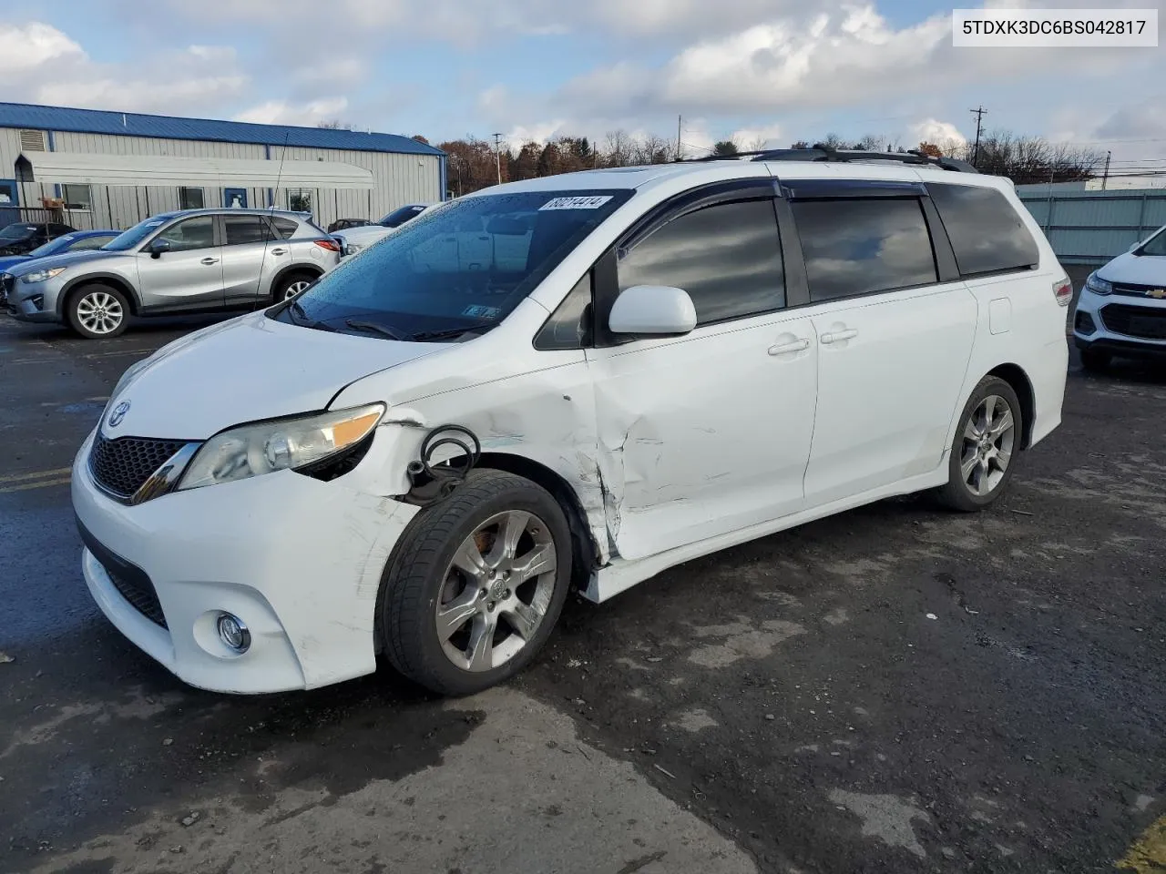 2011 Toyota Sienna Sport VIN: 5TDXK3DC6BS042817 Lot: 80214414