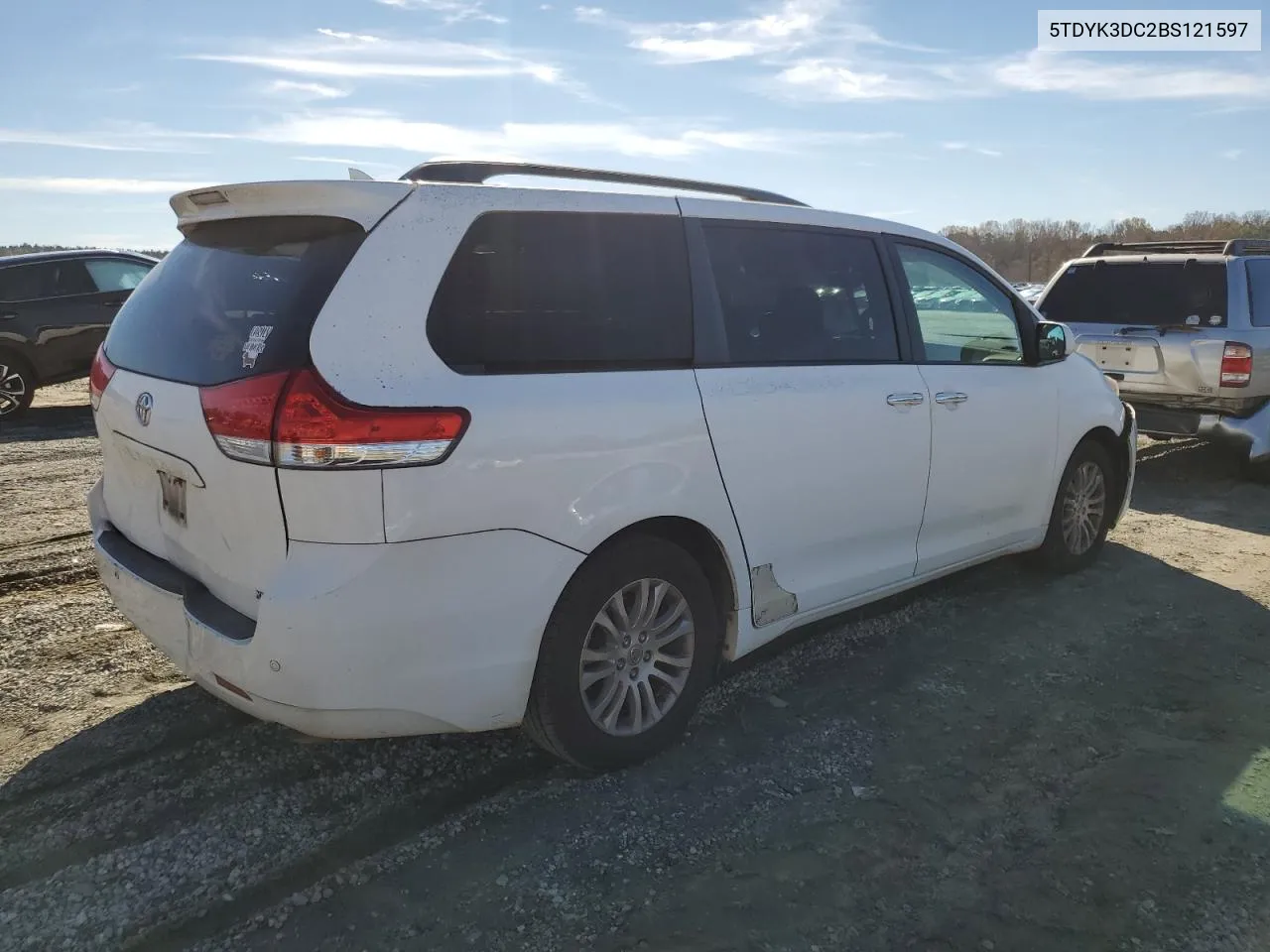 2011 Toyota Sienna Xle VIN: 5TDYK3DC2BS121597 Lot: 80570634