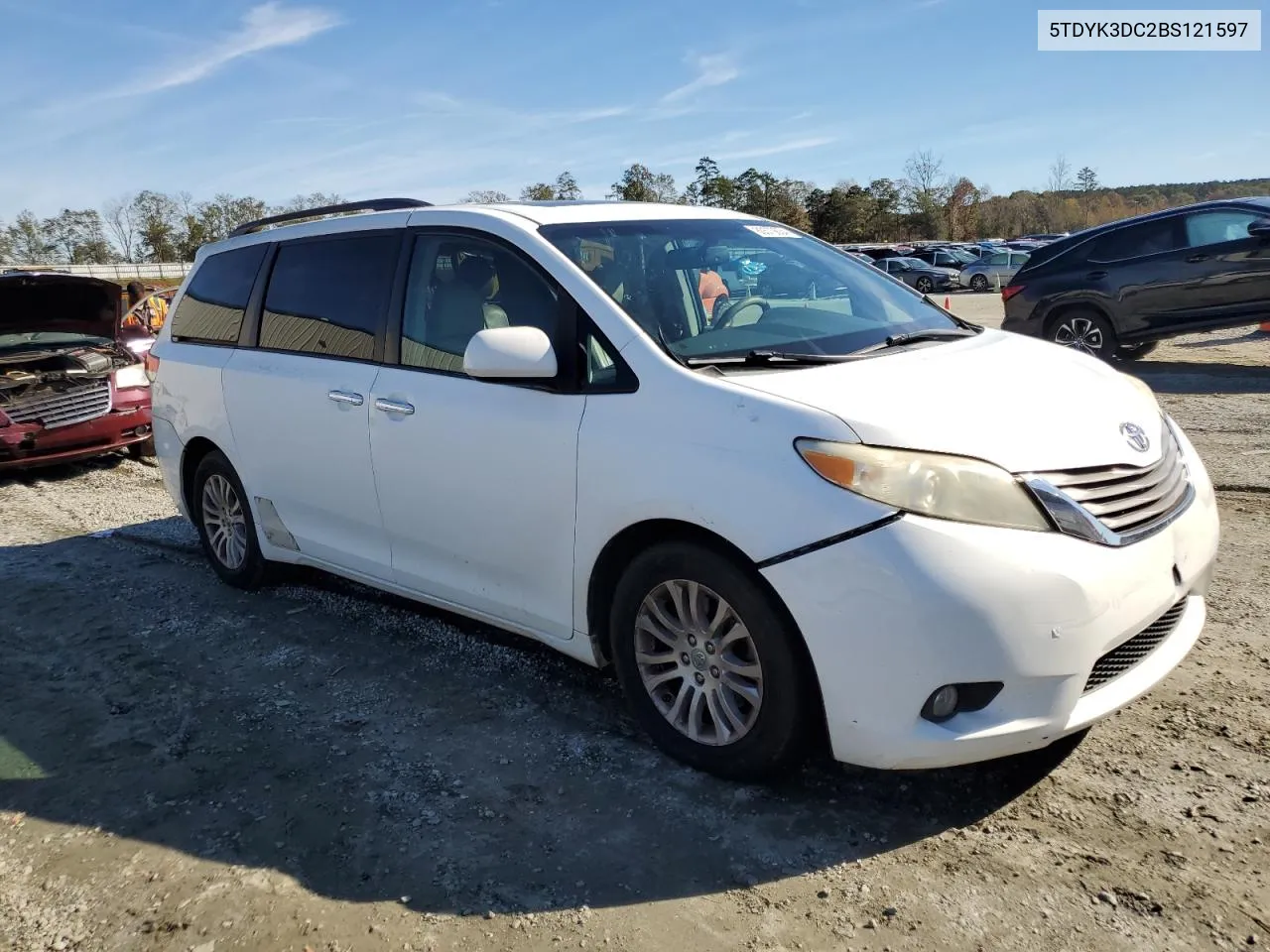 2011 Toyota Sienna Xle VIN: 5TDYK3DC2BS121597 Lot: 80570634