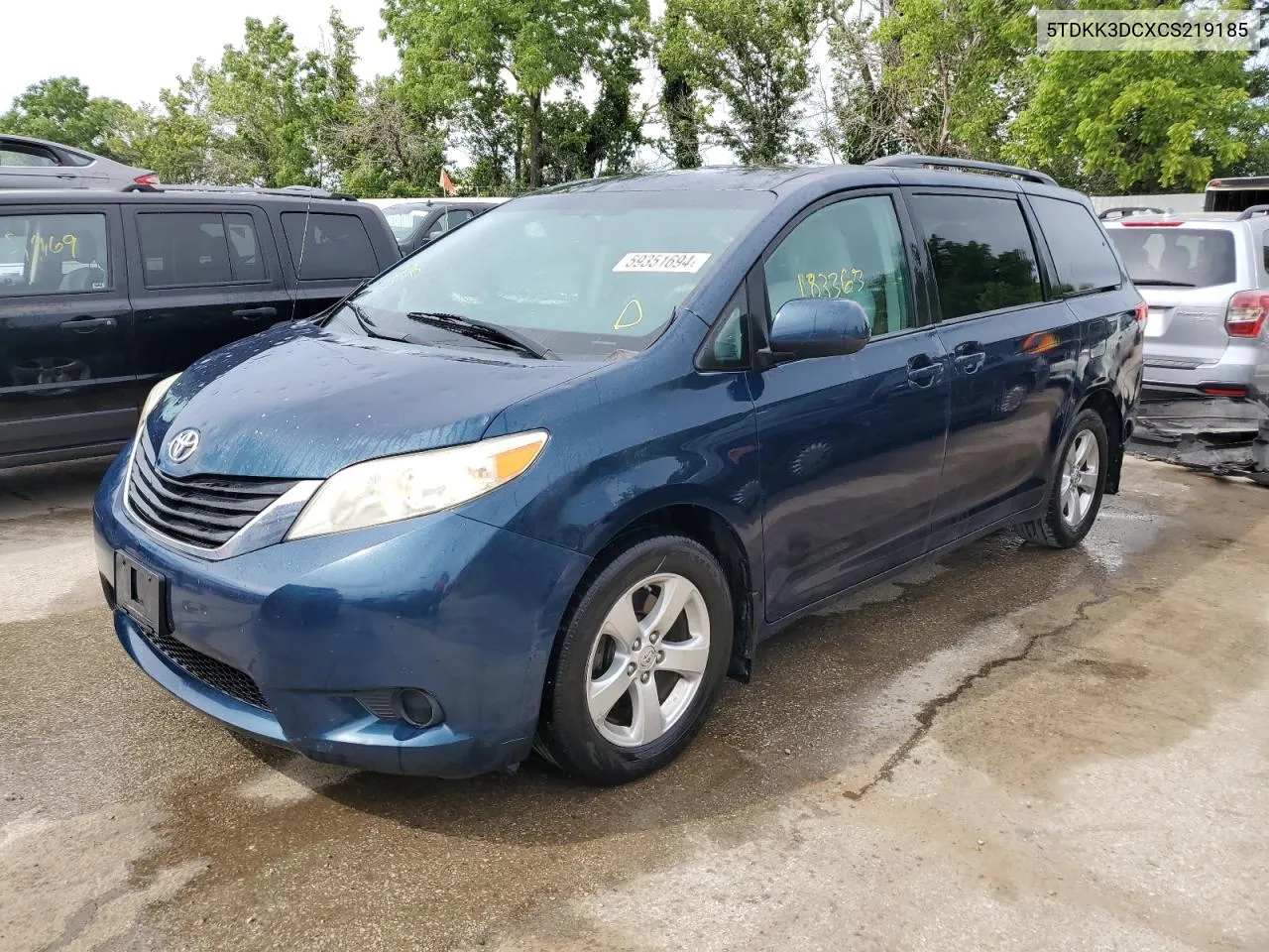 5TDKK3DCXCS219185 2012 Toyota Sienna Le