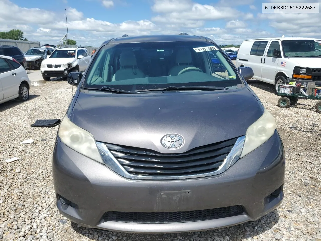 2012 Toyota Sienna Le VIN: 5TDKK3DC5CS222687 Lot: 60889274