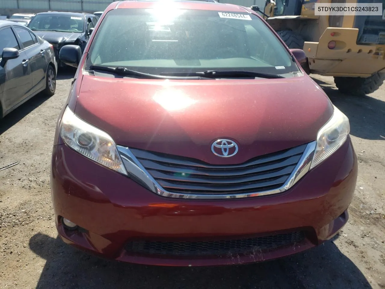 2012 Toyota Sienna Xle VIN: 5TDYK3DC1CS243823 Lot: 62248544