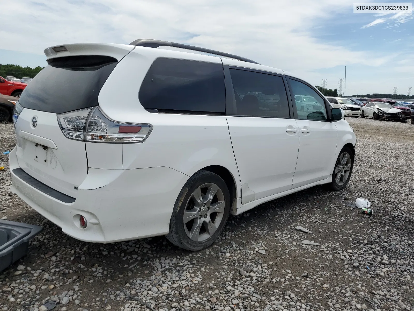 2012 Toyota Sienna Sport VIN: 5TDXK3DC1CS239833 Lot: 63529464