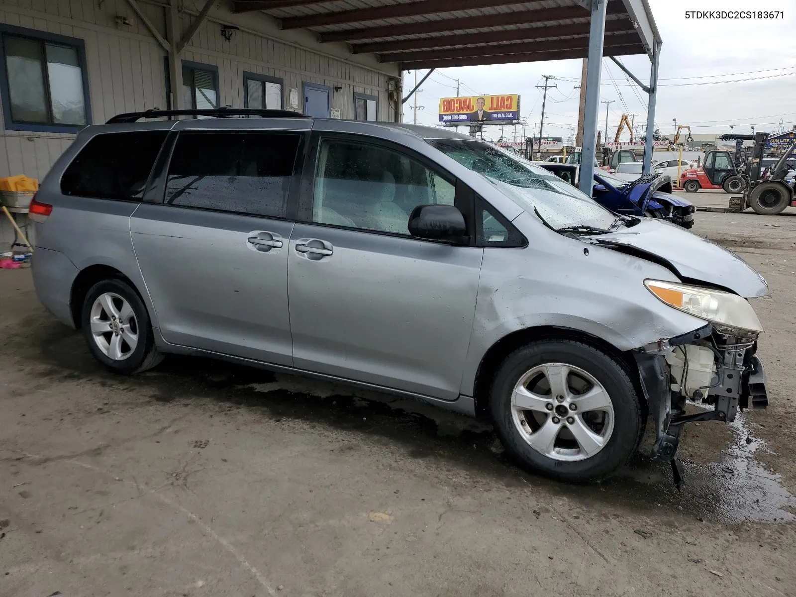 2012 Toyota Sienna Le VIN: 5TDKK3DC2CS183671 Lot: 65683324