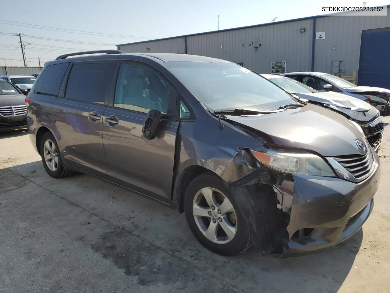 2012 Toyota Sienna Le VIN: 5TDKK3DC7CS235652 Lot: 65839984