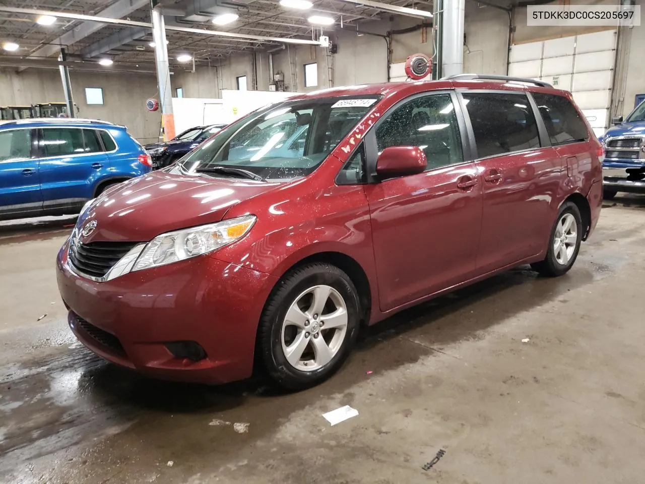 2012 Toyota Sienna Le VIN: 5TDKK3DC0CS205697 Lot: 65948714