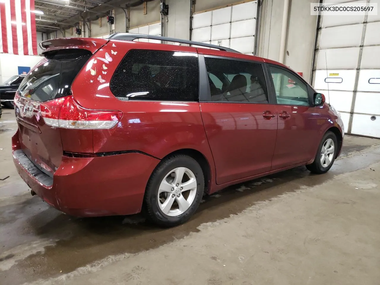 2012 Toyota Sienna Le VIN: 5TDKK3DC0CS205697 Lot: 65948714