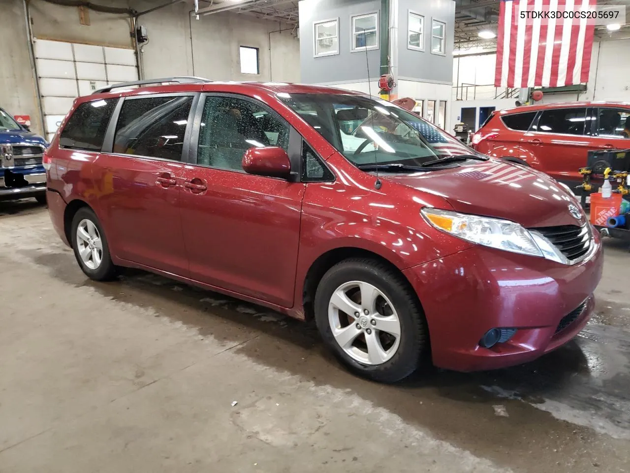 2012 Toyota Sienna Le VIN: 5TDKK3DC0CS205697 Lot: 65948714