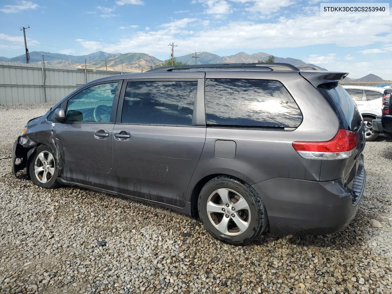 5TDKK3DC3CS253940 2012 Toyota Sienna Le