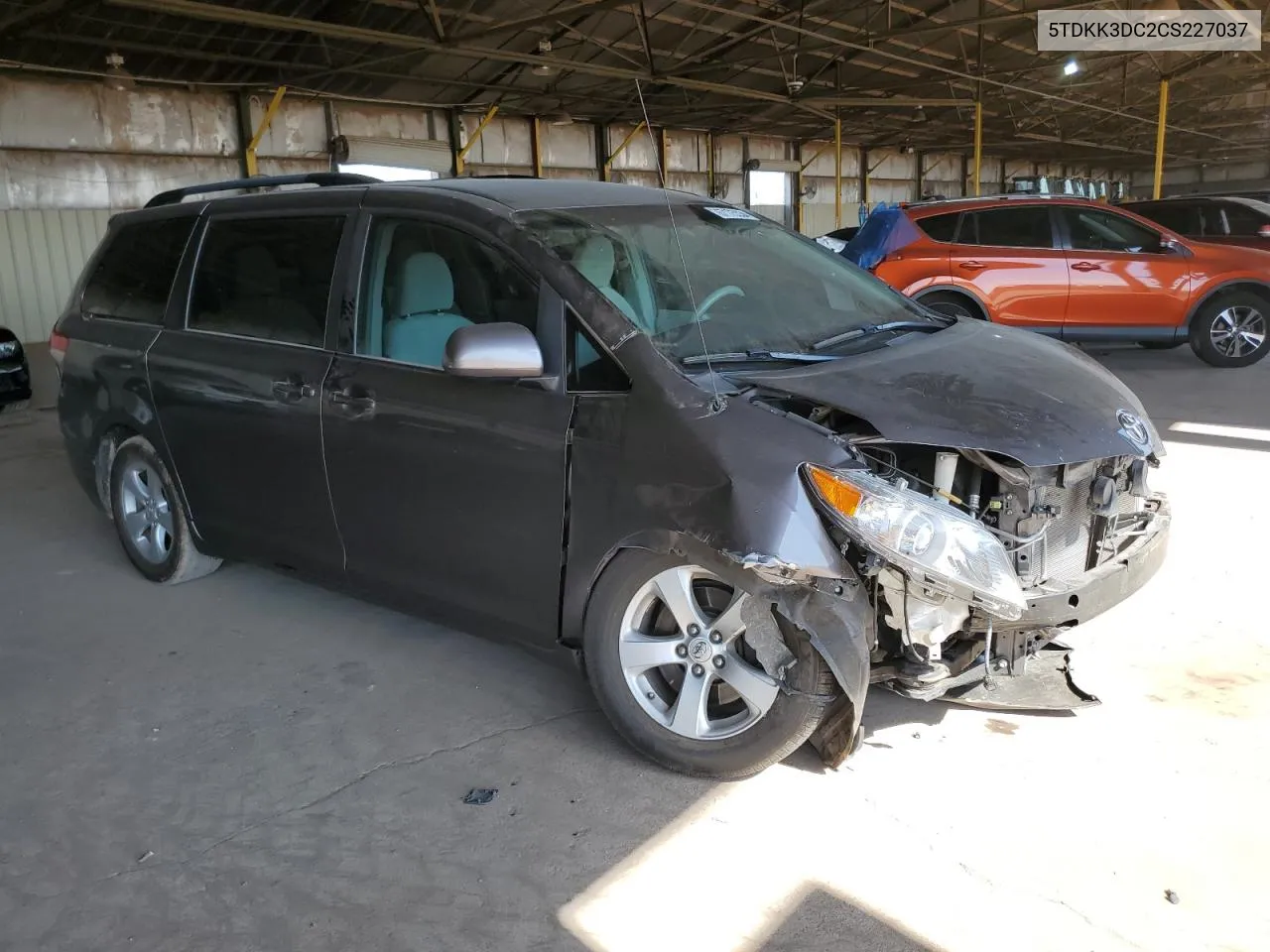 2012 Toyota Sienna Le VIN: 5TDKK3DC2CS227037 Lot: 67175334