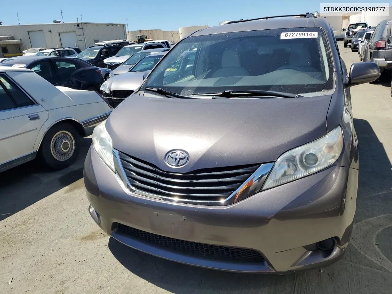 2012 Toyota Sienna Le VIN: 5TDKK3DC0CS190277 Lot: 67763764