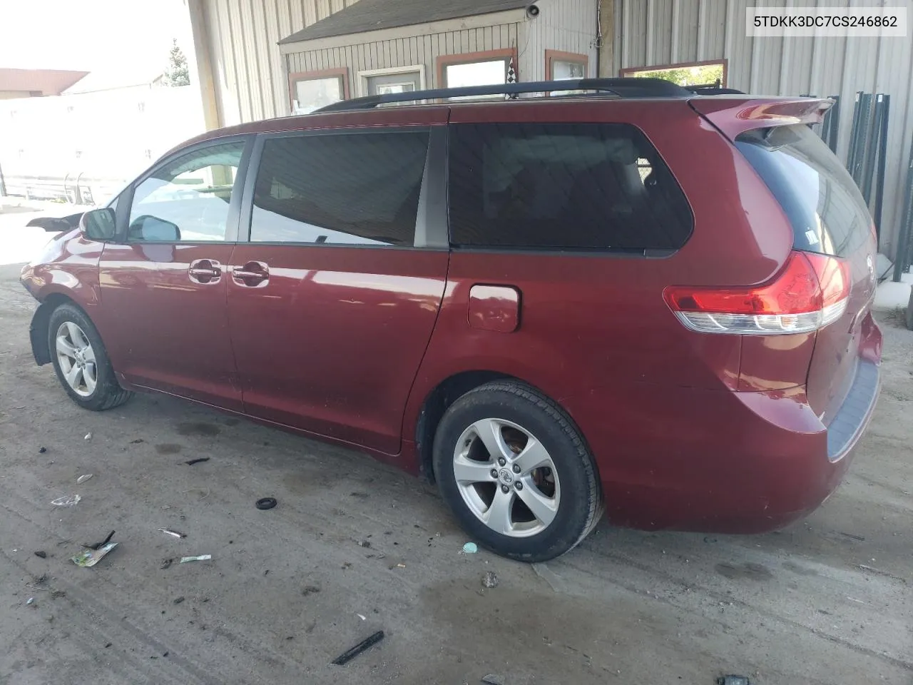 2012 Toyota Sienna Le VIN: 5TDKK3DC7CS246862 Lot: 68114274