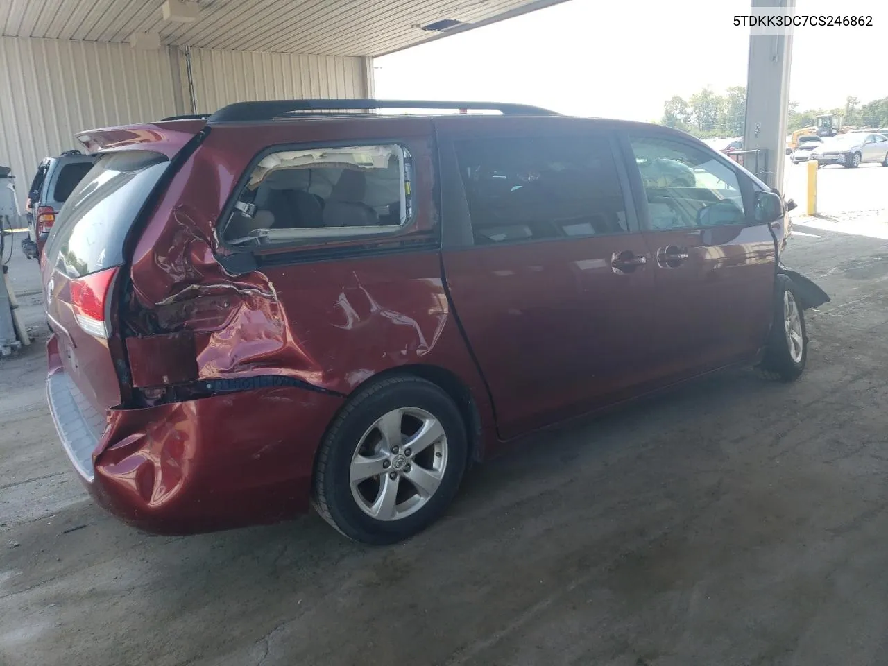 2012 Toyota Sienna Le VIN: 5TDKK3DC7CS246862 Lot: 68114274