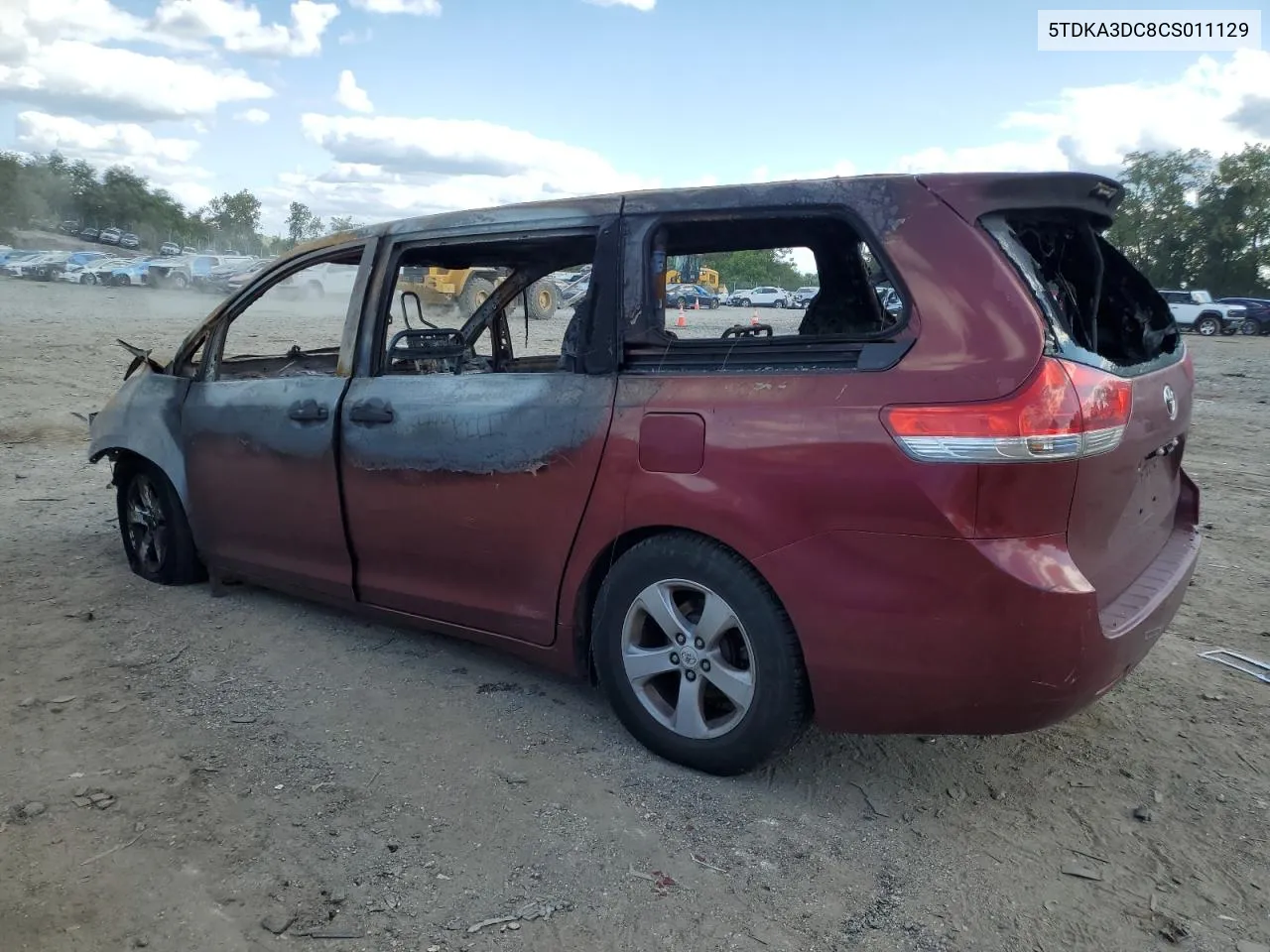 2012 Toyota Sienna Base VIN: 5TDKA3DC8CS011129 Lot: 68311334