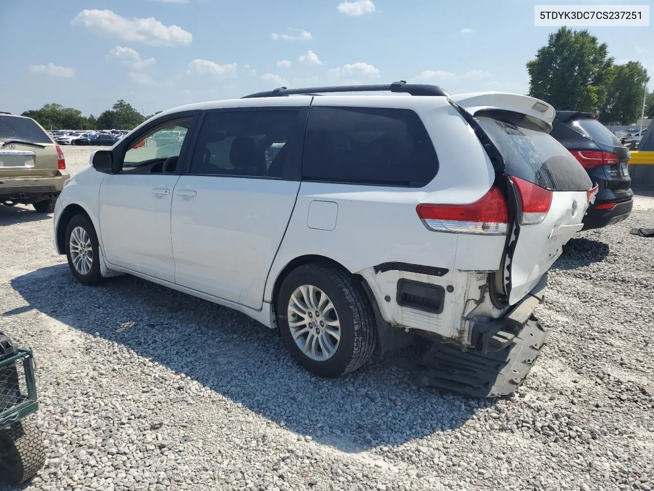 2012 Toyota Sienna Xle VIN: 5TDYK3DC7CS237251 Lot: 69084274