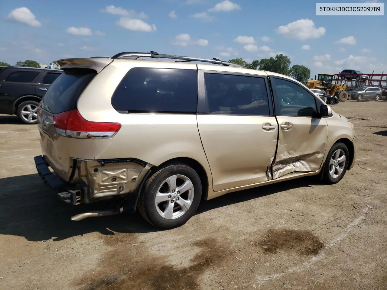 5TDKK3DC3CS209789 2012 Toyota Sienna Le