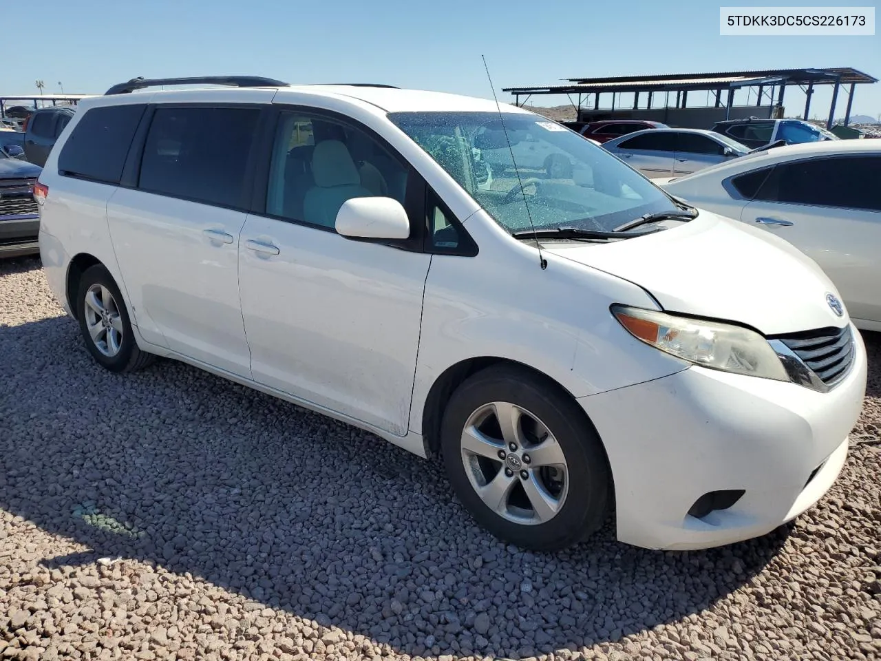 2012 Toyota Sienna Le VIN: 5TDKK3DC5CS226173 Lot: 69467104