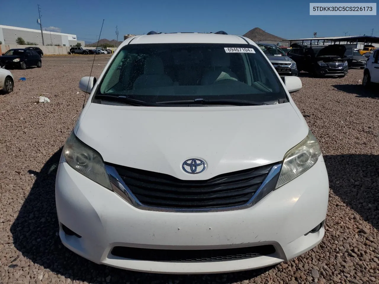 2012 Toyota Sienna Le VIN: 5TDKK3DC5CS226173 Lot: 69467104