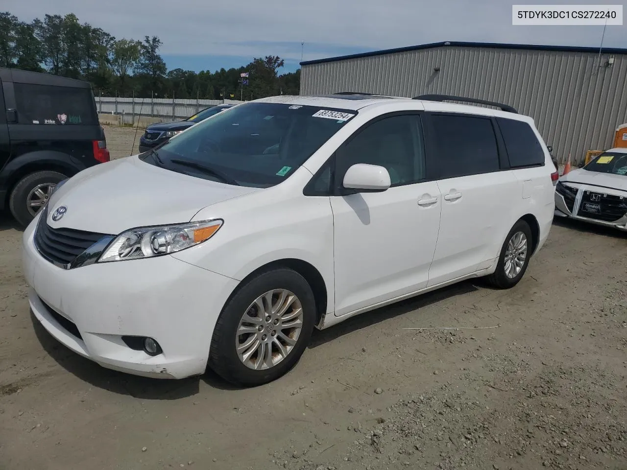 2012 Toyota Sienna Xle VIN: 5TDYK3DC1CS272240 Lot: 69753254