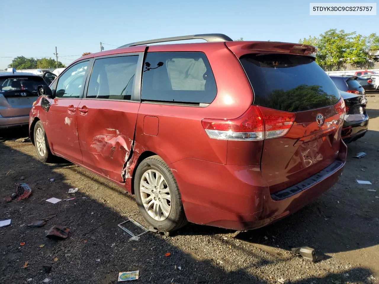 2012 Toyota Sienna Xle VIN: 5TDYK3DC9CS275757 Lot: 70182194