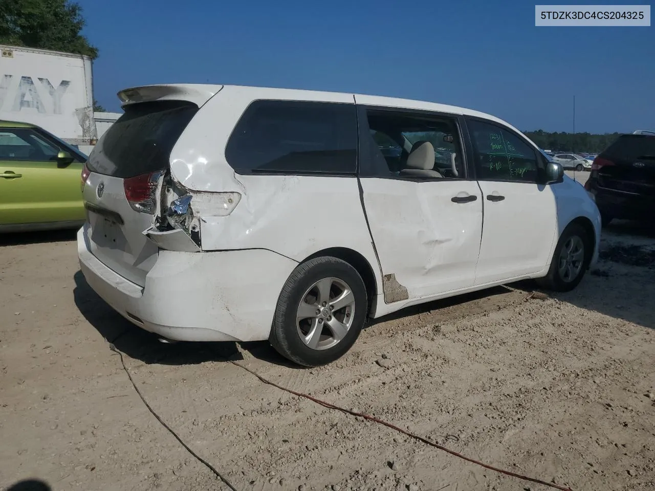 5TDZK3DC4CS204325 2012 Toyota Sienna