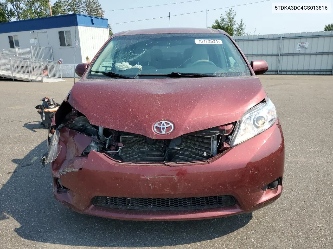 2012 Toyota Sienna Base VIN: 5TDKA3DC4CS013816 Lot: 70772624