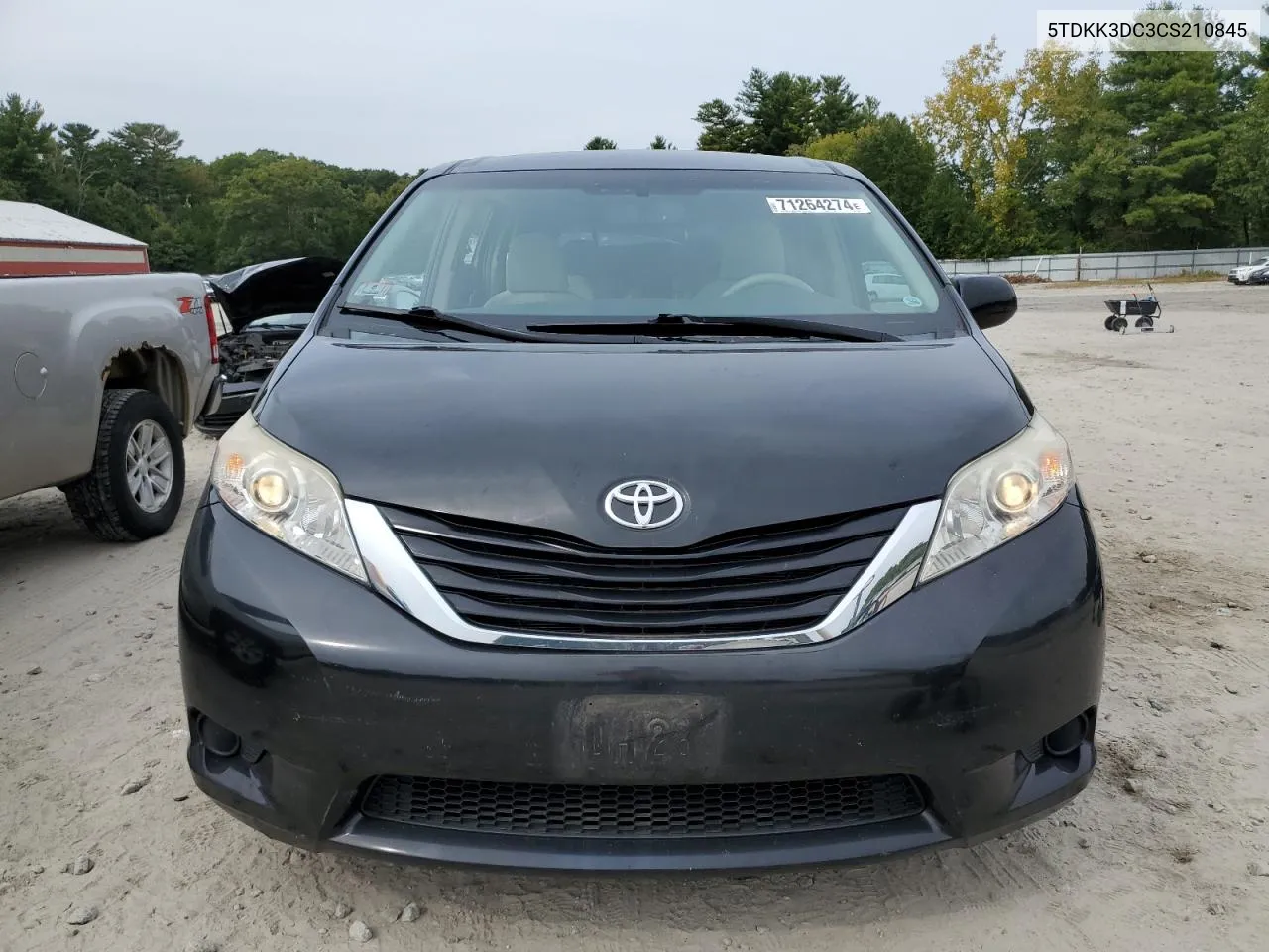 2012 Toyota Sienna Le VIN: 5TDKK3DC3CS210845 Lot: 71264274