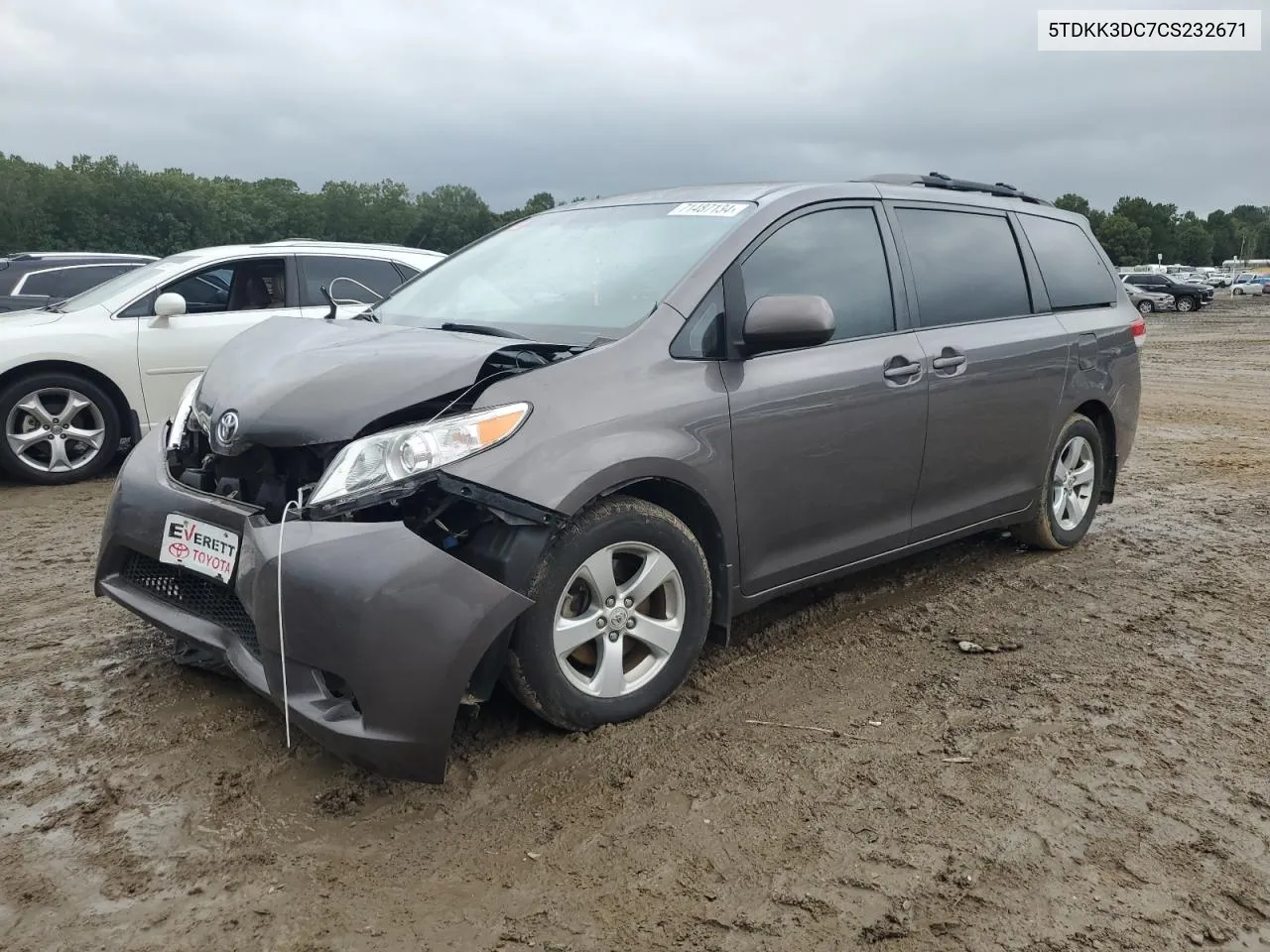 2012 Toyota Sienna Le VIN: 5TDKK3DC7CS232671 Lot: 71487134