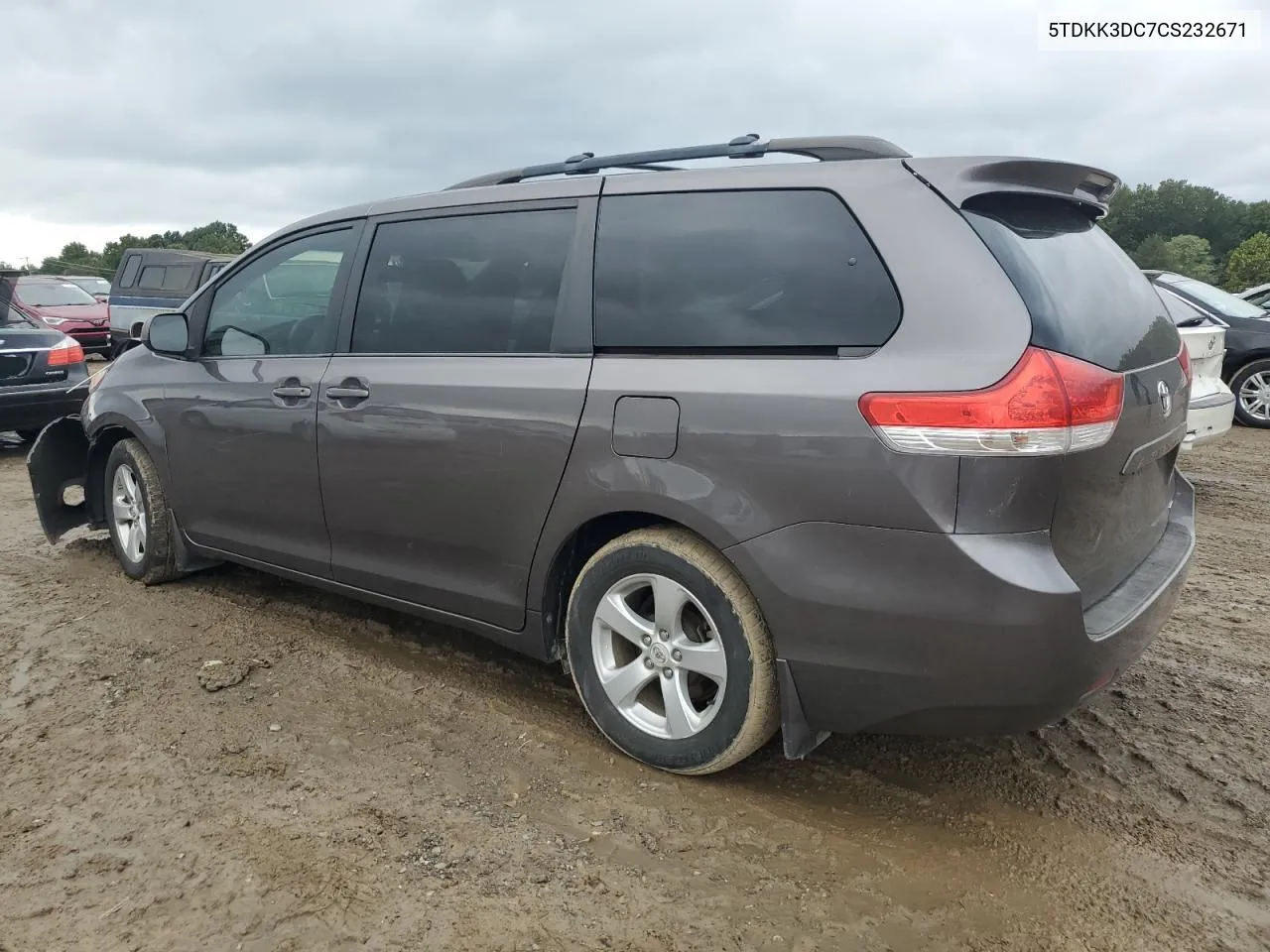 2012 Toyota Sienna Le VIN: 5TDKK3DC7CS232671 Lot: 71487134