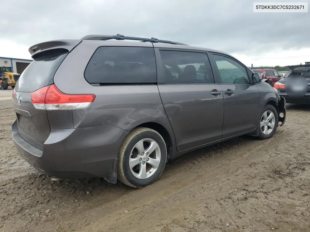 2012 Toyota Sienna Le VIN: 5TDKK3DC7CS232671 Lot: 71487134