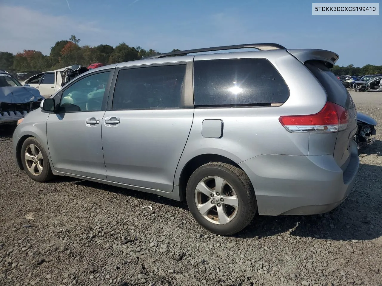 2012 Toyota Sienna Le VIN: 5TDKK3DCXCS199410 Lot: 71717734