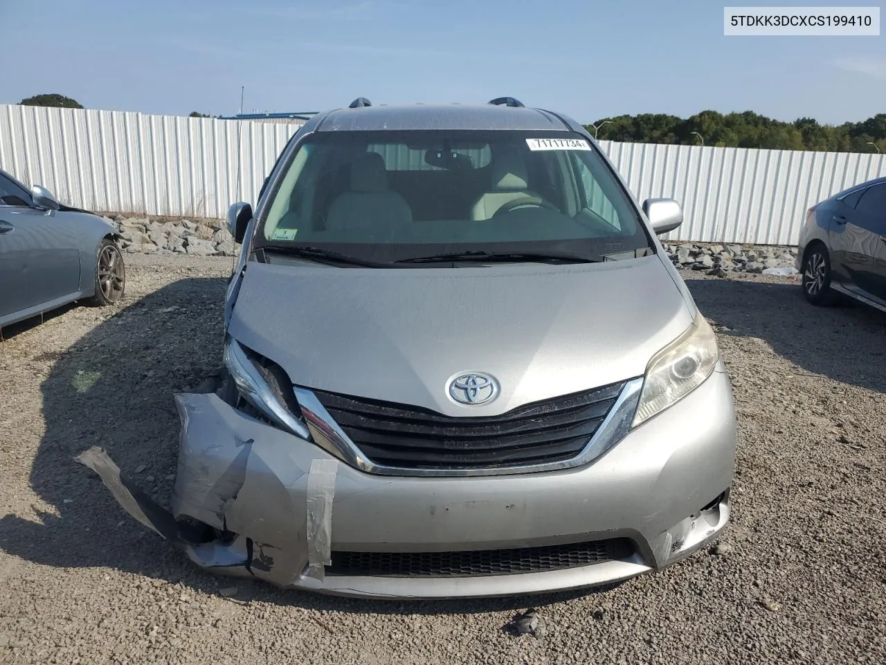 2012 Toyota Sienna Le VIN: 5TDKK3DCXCS199410 Lot: 71717734