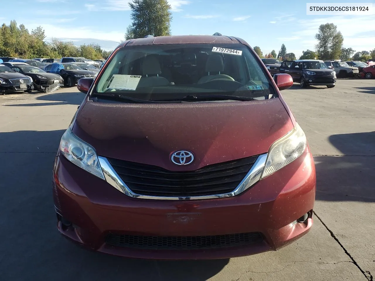 5TDKK3DC6CS181924 2012 Toyota Sienna Le