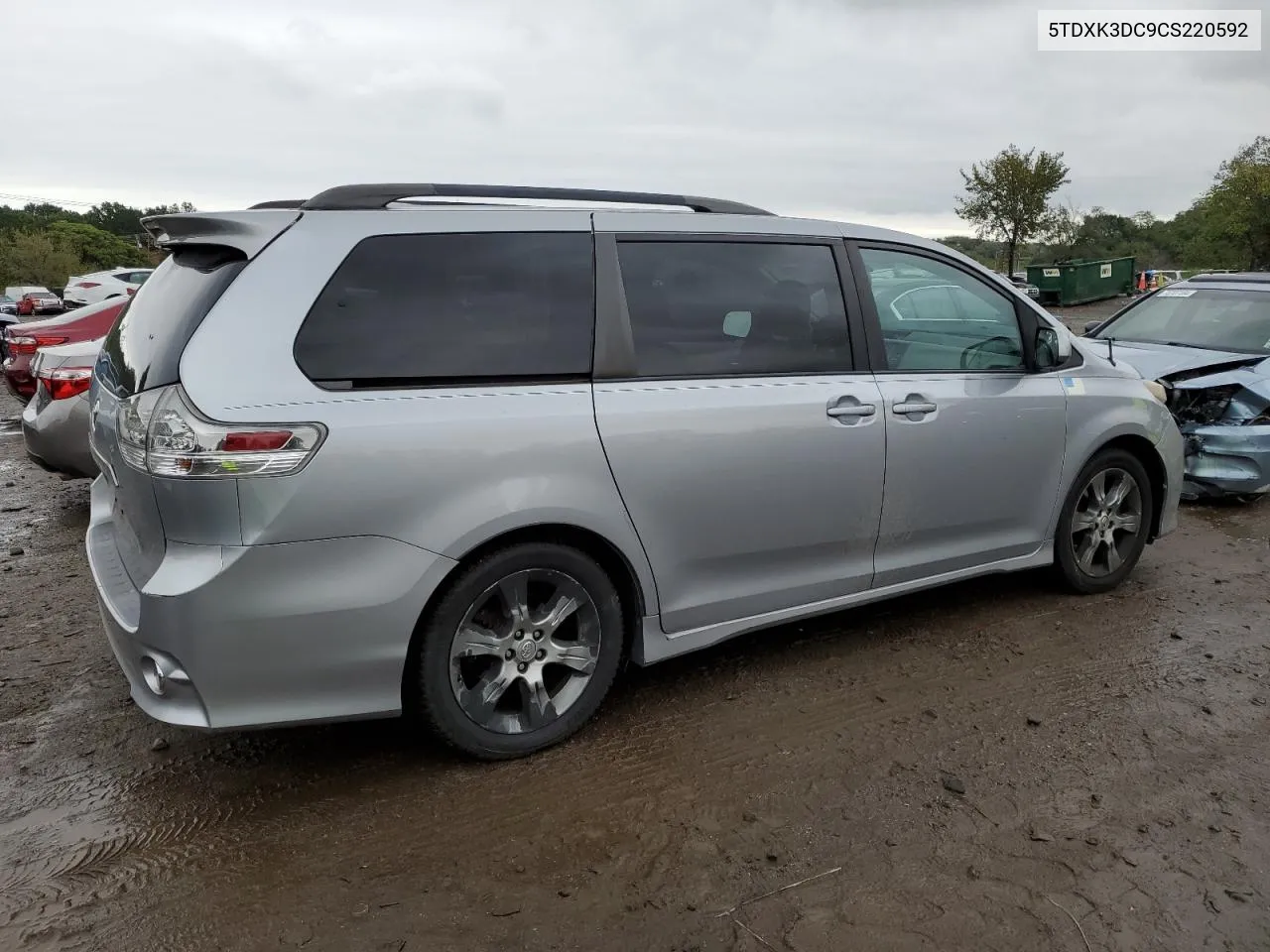 2012 Toyota Sienna Sport VIN: 5TDXK3DC9CS220592 Lot: 72175374