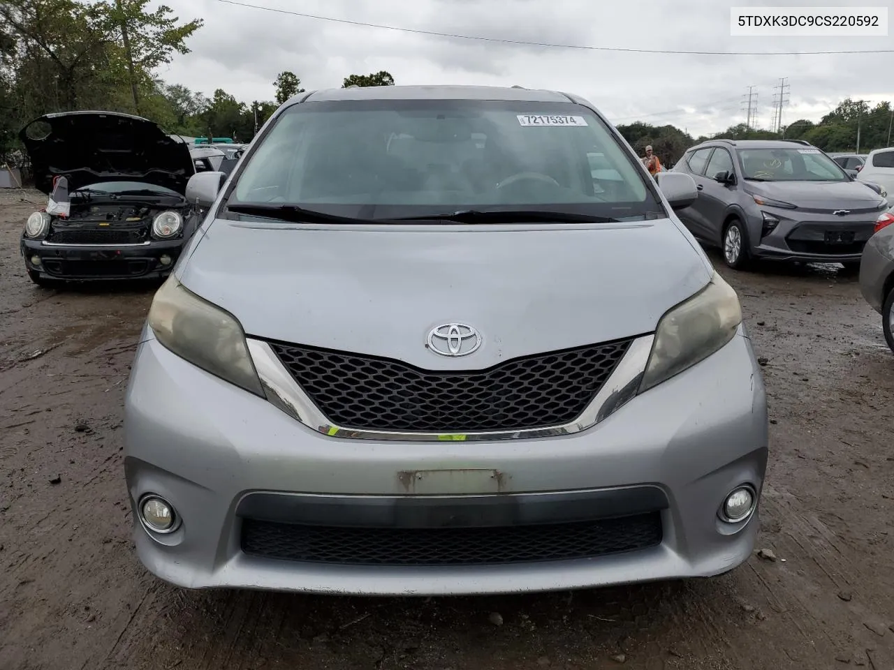 2012 Toyota Sienna Sport VIN: 5TDXK3DC9CS220592 Lot: 72175374