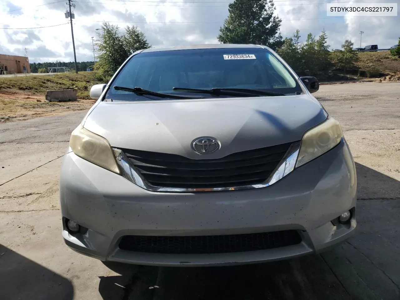 2012 Toyota Sienna Xle VIN: 5TDYK3DC4CS221797 Lot: 72933834