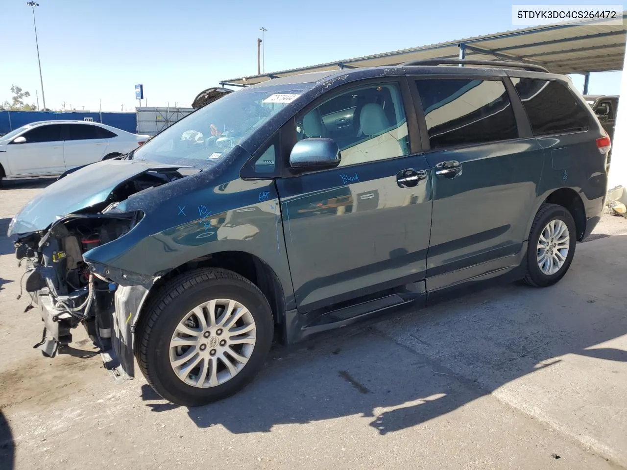 2012 Toyota Sienna Xle VIN: 5TDYK3DC4CS264472 Lot: 72973444