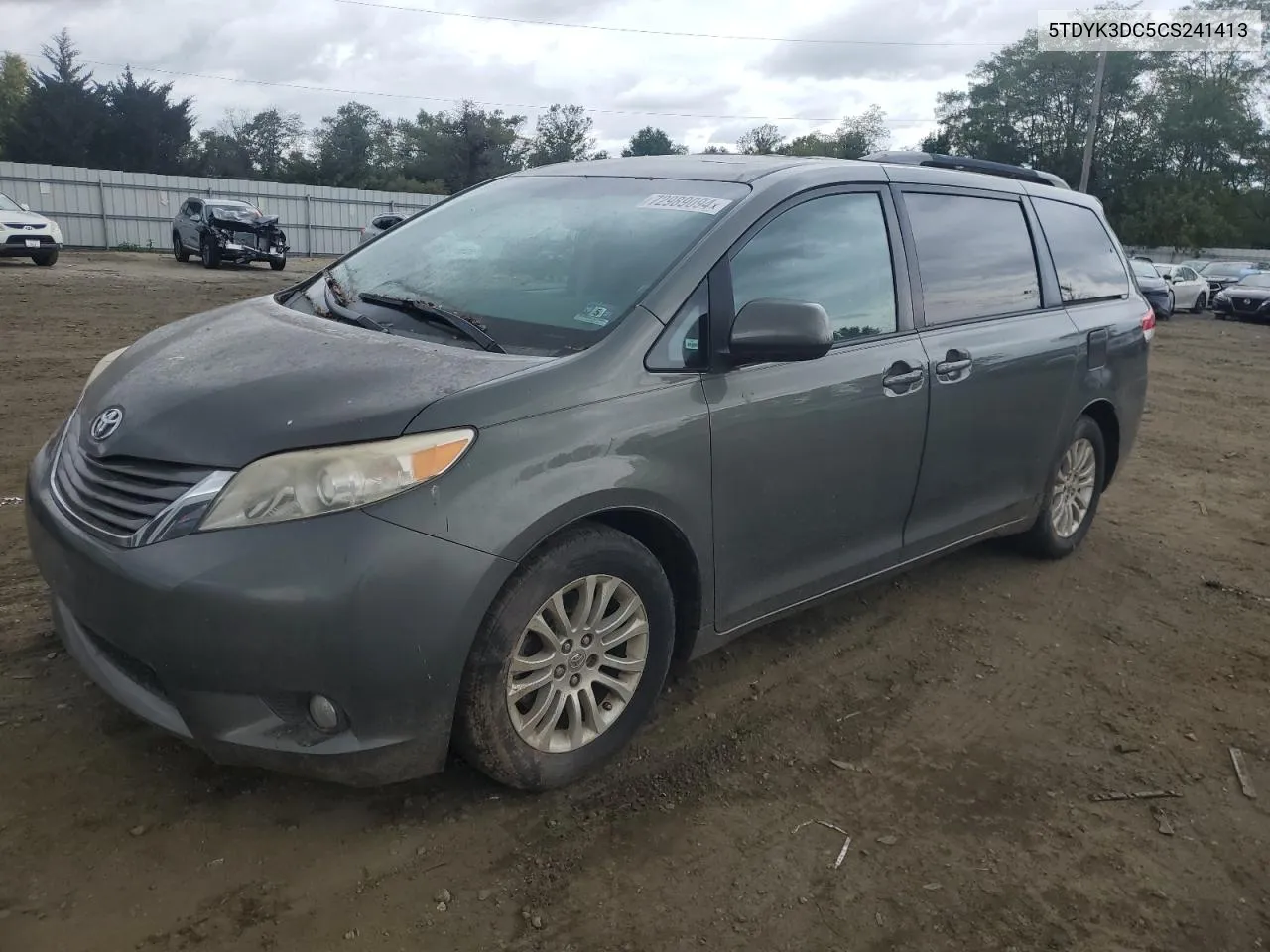 2012 Toyota Sienna Xle VIN: 5TDYK3DC5CS241413 Lot: 72989094