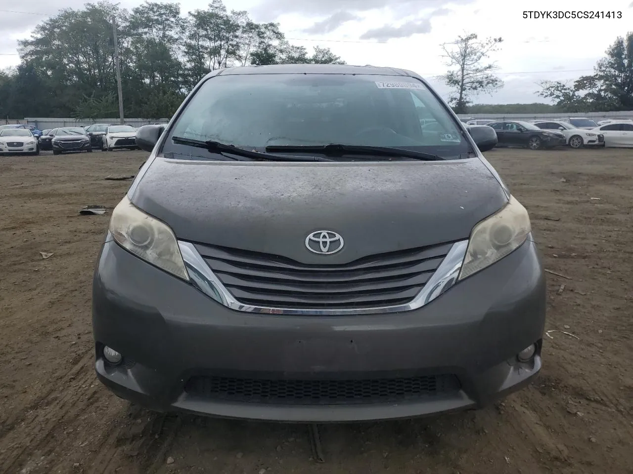 2012 Toyota Sienna Xle VIN: 5TDYK3DC5CS241413 Lot: 72989094