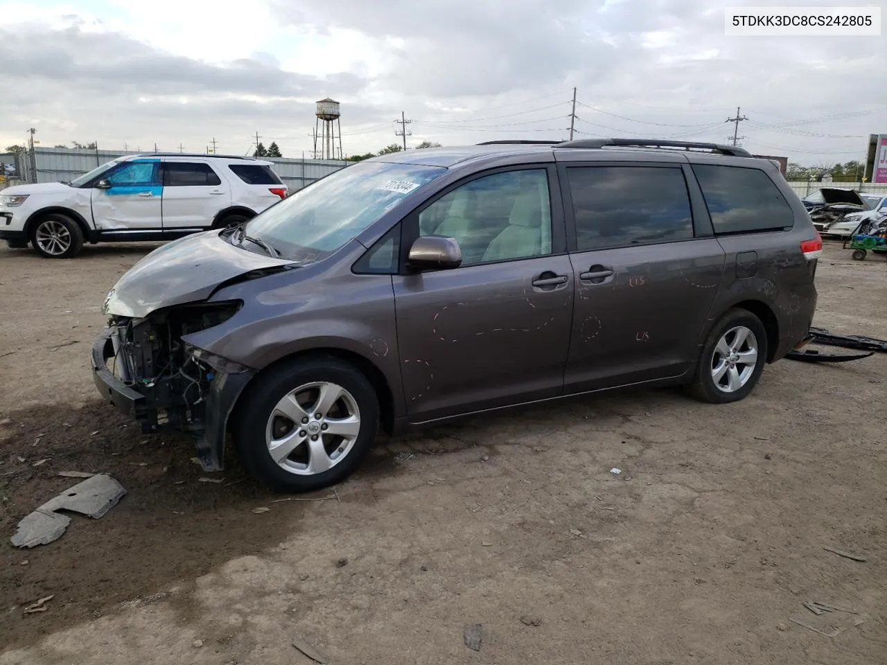 2012 Toyota Sienna Le VIN: 5TDKK3DC8CS242805 Lot: 73179344