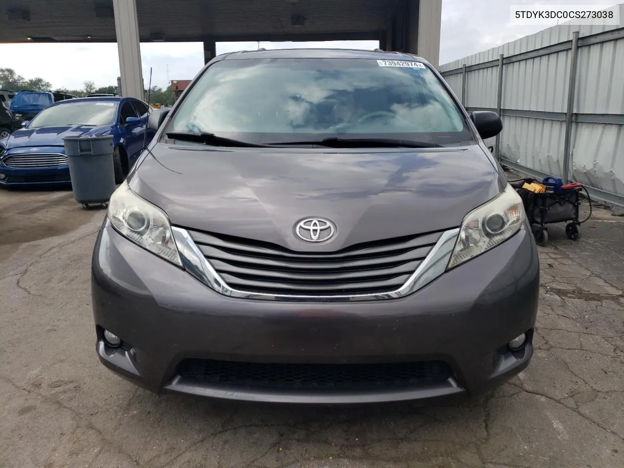 2012 Toyota Sienna Xle VIN: 5TDYK3DC0CS273038 Lot: 73942974