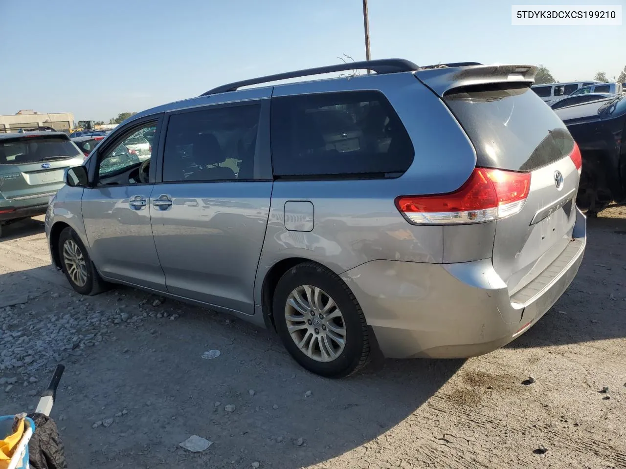 2012 Toyota Sienna Xle VIN: 5TDYK3DCXCS199210 Lot: 74323704