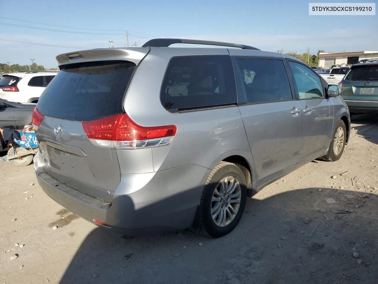 2012 Toyota Sienna Xle VIN: 5TDYK3DCXCS199210 Lot: 74323704