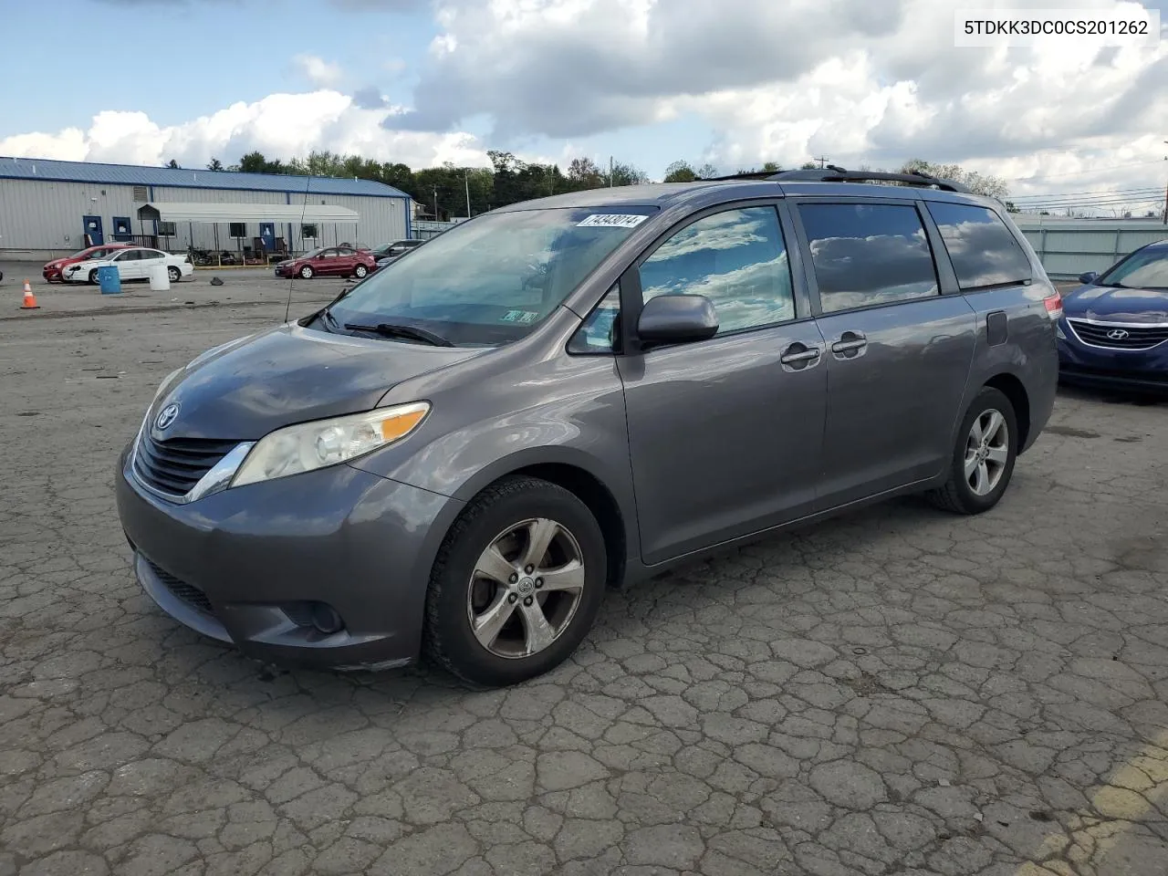 5TDKK3DC0CS201262 2012 Toyota Sienna Le